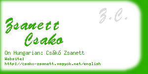 zsanett csako business card